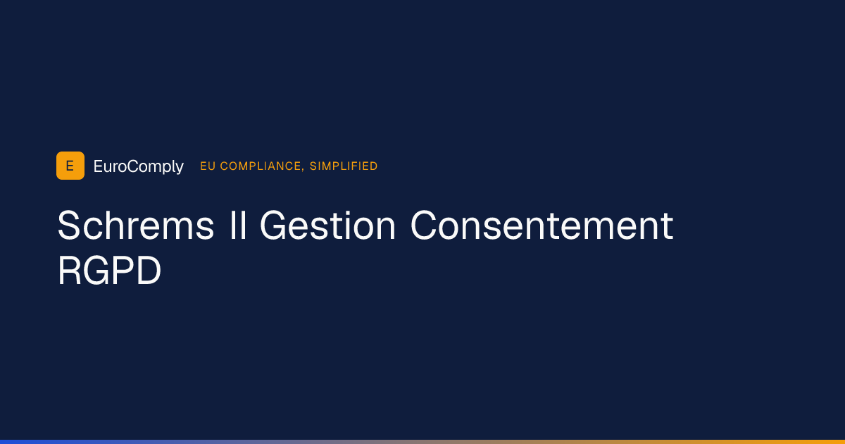 Schrems II et gestion du consentement : ce que les organisations de l'UE doivent faire maintenant article thumbnail